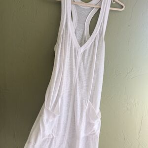 White Sleeveless Swim Cover-Up
